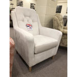 Picture of Sara Chair in Velour Ivory Fabric