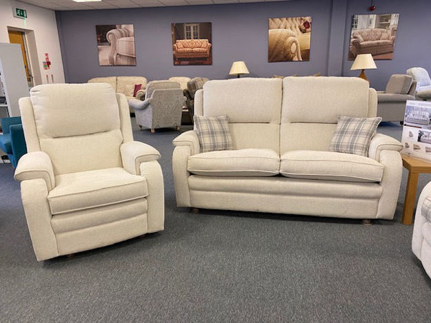 Picture of Roma 2.5 Seater Sofa & Gents Chair in Harrison Natural Fabric