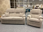 Picture of Roma 2.5 Seater Gents Sofa and Gents Chair in Vivo Putty Fabric