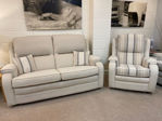 Picture of Roma 2.5 Seater Sofa & Chair in Harrison Oatmeal Fabric