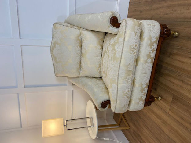 Picture of Stratford Chair in Ivory Damask Fabric
