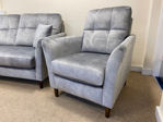 Picture of Lexi 2.5 Seater Sofa and Two Chairs In Walbrook Silver Fabric.