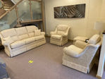 Picture of Malvern 3 Seater Sofa, Two chairs and Storage Pouffe in Dallas Sand Fabric