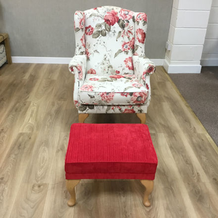 Picture of Harewood chair and matching footstool